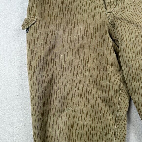 80s East Germany Rain Camo Insulated Cargo Pants M 48 Green Suspenders 36x25 - Picture 9 of 16